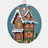 Cute Gingerbrood House Keramisch Ornament (Links)