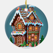 Cute Gingerbrood House Keramisch Ornament (Achterkant)