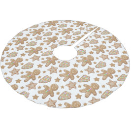 Cute Gingerbrood-kerstkoekjespatroon Kerstboom Rok