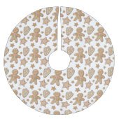 Cute Gingerbrood-kerstkoekjespatroon Kerstboom Rok (Voorkant)