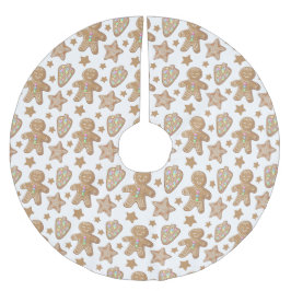 Cute Gingerbrood-kerstkoekjespatroon Kerstboom Rok