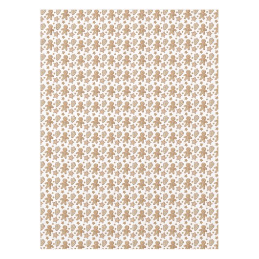 Cute Gingerbrood-kerstkoekjespatroon Tafelkleed (Voorkant)