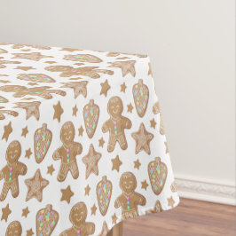 Cute Gingerbrood-kerstkoekjespatroon Tafelkleed