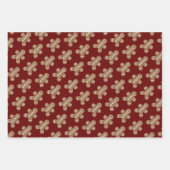 Cute gingerbrood, koekje aangepast kerstfeest inpakpapier vel (Voorkant)