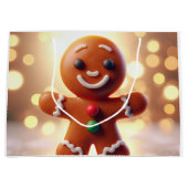 Cute gingerbrood koekje groot cadeauzakje (Voorkant)