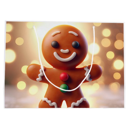 Cute gingerbrood koekje groot cadeauzakje (Achterkant)