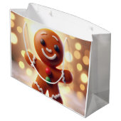 Cute gingerbrood koekje groot cadeauzakje (Achterkant Gekanteld)
