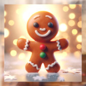 Cute gingerbrood koekje raamsticker (Vel 2)