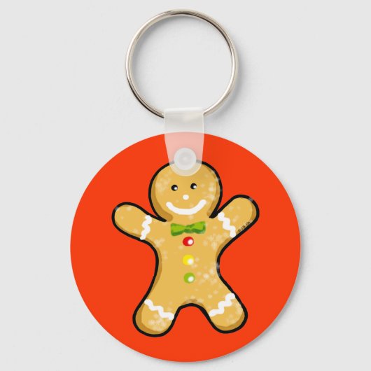 Cute gingerbrood koekje sleutelhanger (Voorkant)