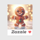 Cute gingerbrood koekje sticker (Vel)