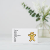 Cute gingerbrood koekje visitekaartje (Staand voorkant)