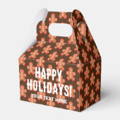 Cute gingerbrood, koekjesprint kerstfeest bedankdoosjes (Achterkant)