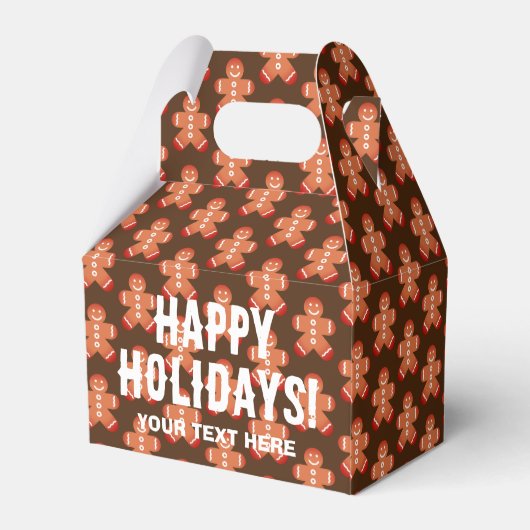 Cute gingerbrood, koekjesprint kerstfeest bedankdoosjes (Achterkant)