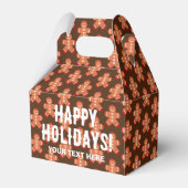 Cute gingerbrood, koekjesprint kerstfeest bedankdoosjes (Voorkant Zijde)