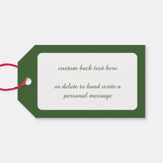 Cute Gingerbrood Man Bbladerhorn, kerstSnoep Cadeaulabel (Achterkant Horizontaal)