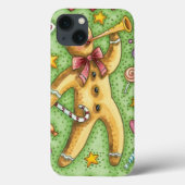 Cute Gingerbrood Man Bbladerhorn, kerstSnoep Case-Mate iPhone Case (Achterkant)