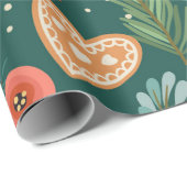 Cute Gingerbrood Man Boy Kerstcountry Cute Cadeaupapier (Rol Hoek)