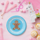 Cute Gingerbrood Man Cookie Custom Kerstparty Papieren Bordje (Feest)