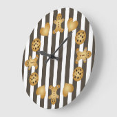 Cute Gingerbrood Man Cookie Grote Klok (Hoek)