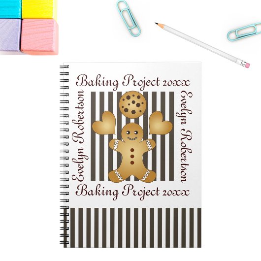 Cute Gingerbrood Man Cookie Notitieboek