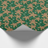 Cute Gingerbrood Man Cookies Cadeaupapier (Hoek)