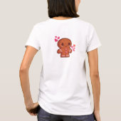 Cute Gingerbrood Man Flower T-Shirt (Achterkant)