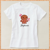 Cute Gingerbrood Man Flower T-Shirt