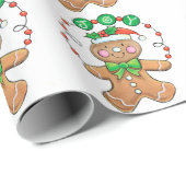 Cute Gingerbrood man, Kerstkoekjesjoy Cadeaupapier (Rol Hoek)