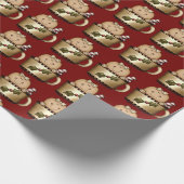 Cute Gingerbrood Man, Kerstmis, Vakantie Cadeaupapier (Hoek)