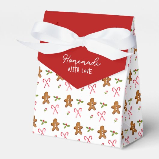 Cute gingerbrood man Made with love Cookie Bedankdoosjes (Voorkant Zijde)