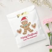Cute Gingerbrood Man met kerstcadeaus Bedankzakje (Gezegeld)