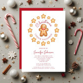 Cute Gingerbrood Man met kerstkoekjesuitwisseling Kaart