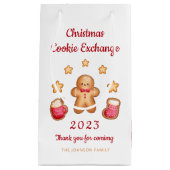 Cute Gingerbrood Man met kerstkoekjesuitwisseling Klein Cadeauzakje (Voorkant)