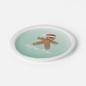 Cute Gingerbrood Man met kerstkoekjesuitwisseling Papieren Bordje (Gekanteld)