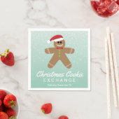 Cute Gingerbrood Man met kerstkoekjesuitwisseling Servet (Insitu)