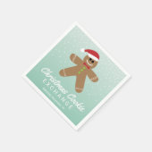 Cute Gingerbrood Man met kerstkoekjesuitwisseling Servet (Hoek)