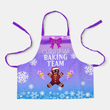 Cute Gingerbrood Man met Snowflakes Baking Team