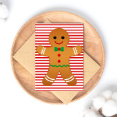 Cute Gingerbrood Man - Prettige feestdagen Red Str