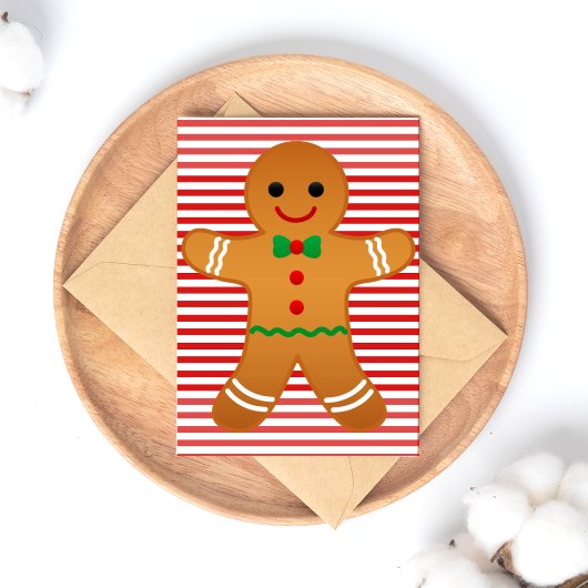 Cute Gingerbrood Man - Prettige feestdagen Red Str