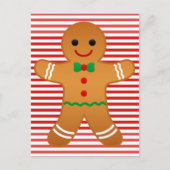 Cute Gingerbrood Man - Prettige feestdagen Red Str (Voorkant)