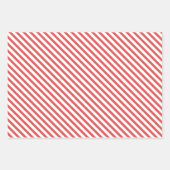 Cute Gingerbrood Man & Red Striped Kerstmis Inpakpapier Vel (Voorkant 3)