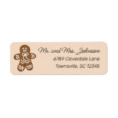 Cute Gingerbrood Man Return Address Etiket (Voorkant)