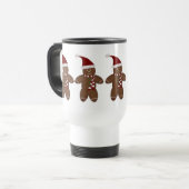Cute Gingerbrood Man Travel Mug Reisbeker (Voorkant links)