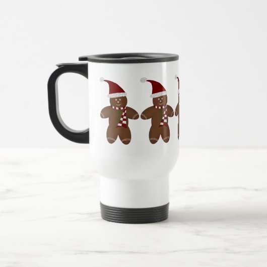 Cute Gingerbrood Man Travel Mug Reisbeker (Links)