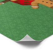 Cute Gingerbrood Men Cookies Kerstfeestdag Poster (Hoek)