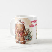 Cute Gingerbrood Merry Kerstry Koffiemok (Voorkant links)