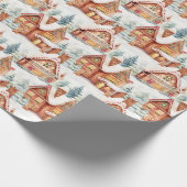 Cute Gingerbrood met kerstmis Cadeaupapier (Hoek)