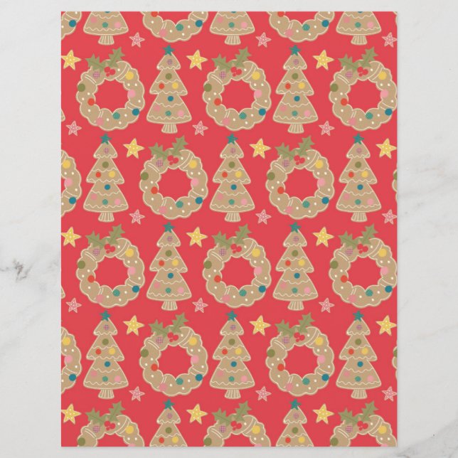Cute Gingerbrood Scrapbook Paper (Voorkant)