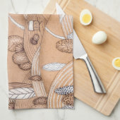 Cute Gingerbrood Village Artwork | Keukenhanddoek (Quarter Fold)