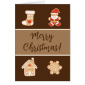 Cute gingerbrood vintonage-kerstkaart (Voorkant)